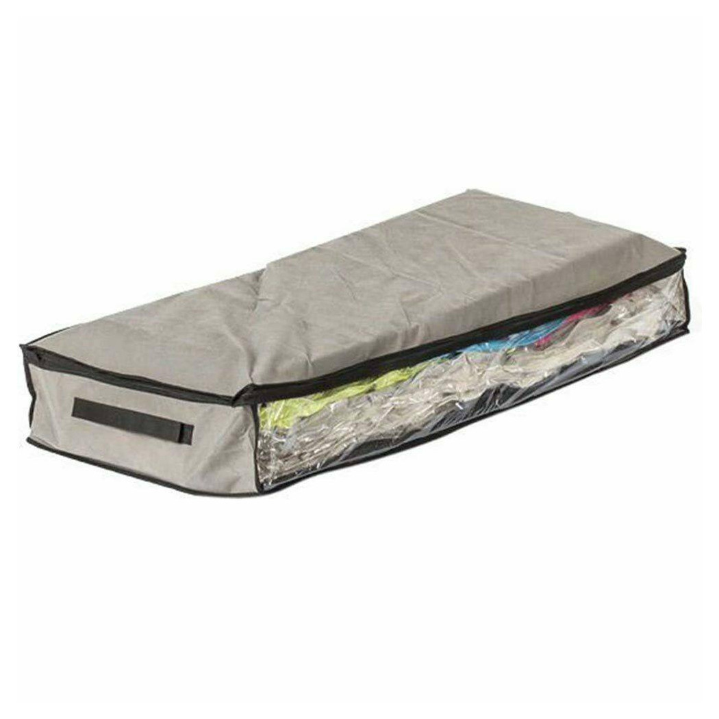 foto del prodotto trade shop contenitore salvaspazio sottoletto tessuto cambi stagione coperte vestiti 80x45cm 