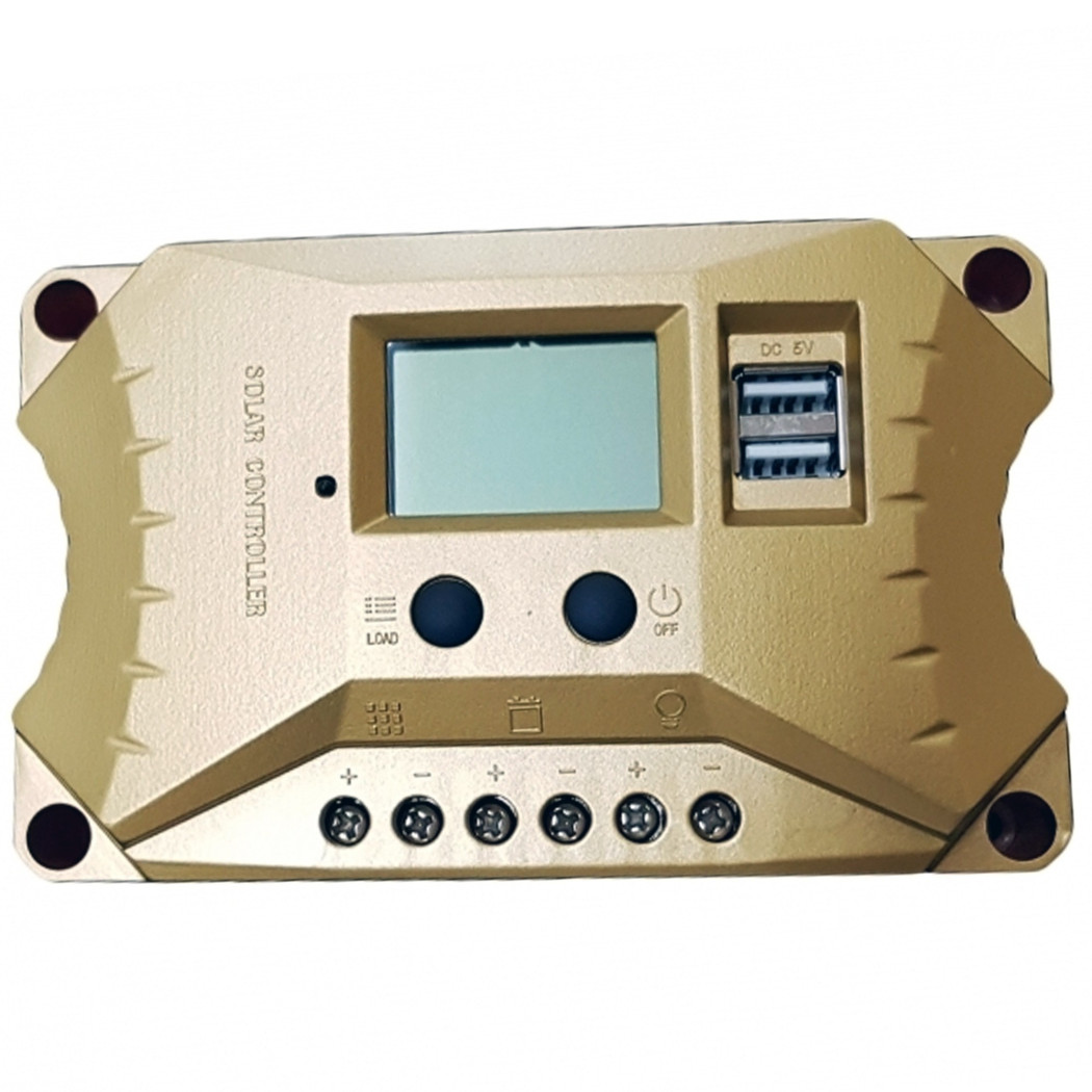 foto del prodotto trade shop controller regolatore carica batteria 702 2porte usb 20a pannello energia solare 