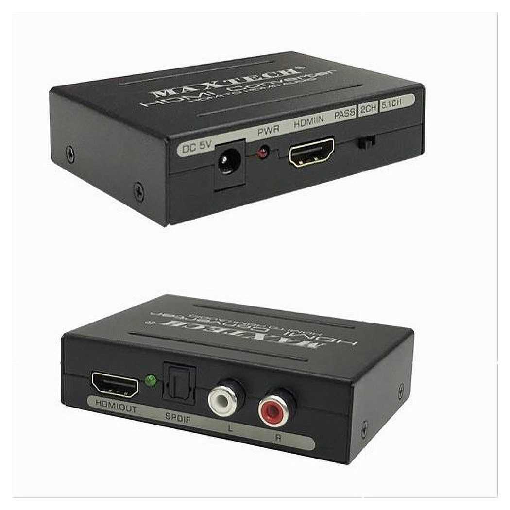foto del prodotto trade shop convertitore estrattore hdmi audio video 4k hdmi 2x rca toslink maxtech hd hflr 