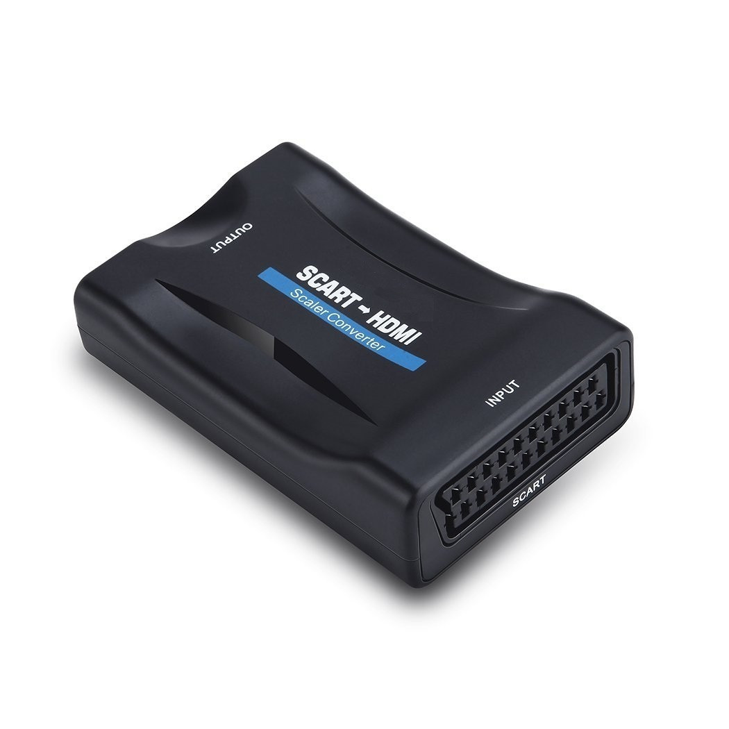 foto del prodotto trade shop convertitore video hd av adattatore da scart a hdmi 720p 1080p audio coassiale 