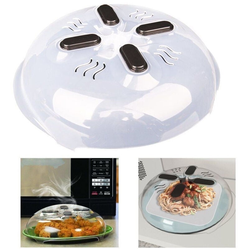 foto del prodotto trade shop coperchio paraschizzi con magneti per microonde con sfiato a vapore hover cover 