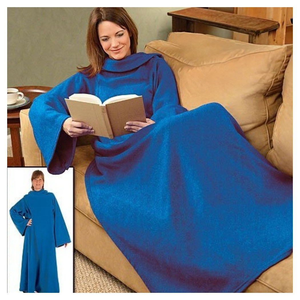 foto del prodotto trade shop coperta con maniche plaid caldo inverno unisex uomo donna soffice casa 