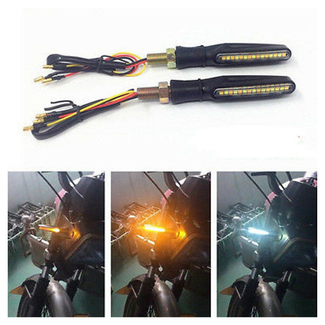 foto del prodotto trade shop coppia led cob 12v moto frecce indicatore segnale freccia luce sequenziale hd810 