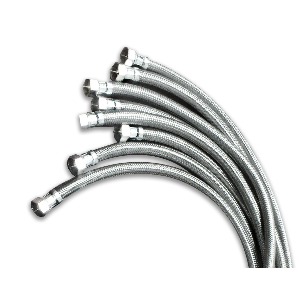 foto del prodotto trade shop coppia tubo tubi flessibile doccia rubinetti lavandini cucina da 40 cm per bagno 