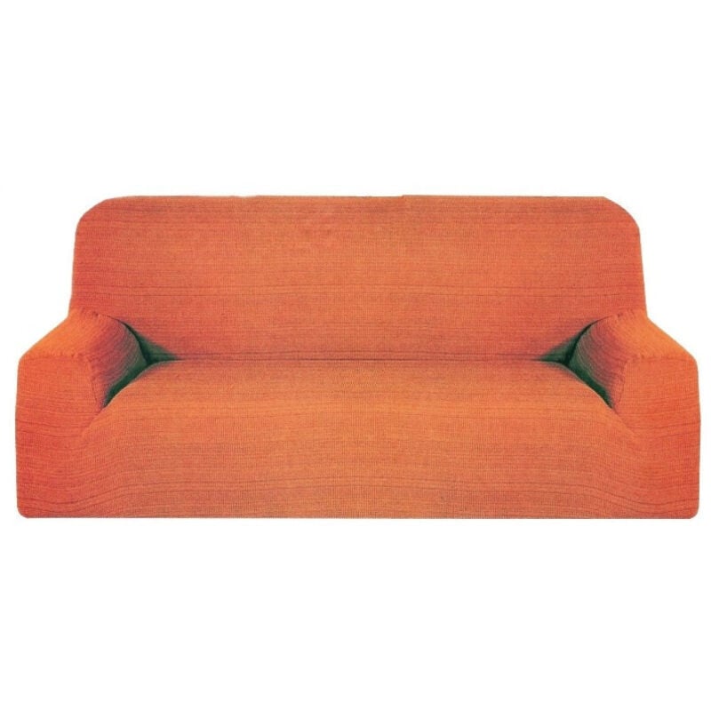 foto del prodotto trade shop copridivano 4 posti estendibile da 170 a 280 cm copri divano elasticizzato color arancione