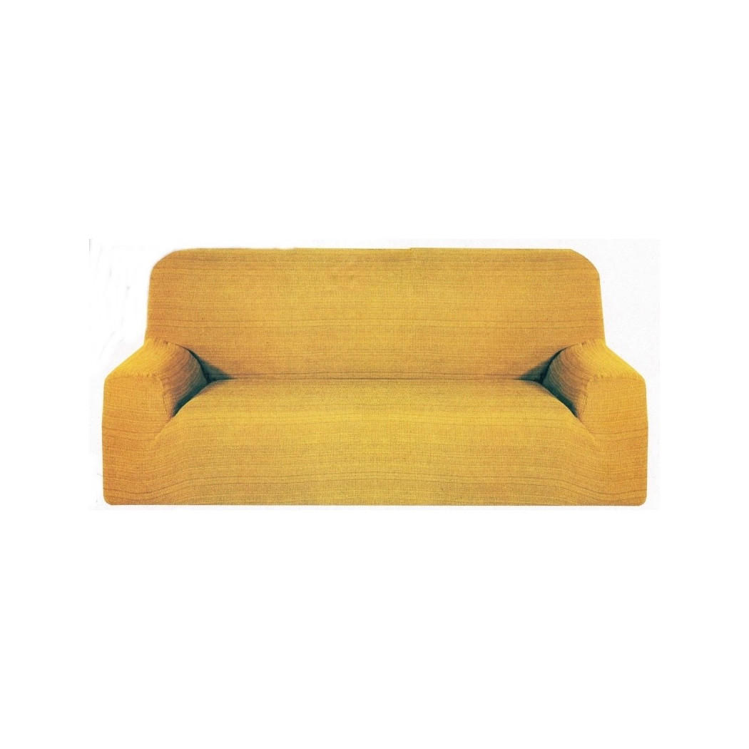 foto del prodotto trade shop copridivano 4 posti estendibile da 170 a 280 cm copri divano elasticizzato color oro