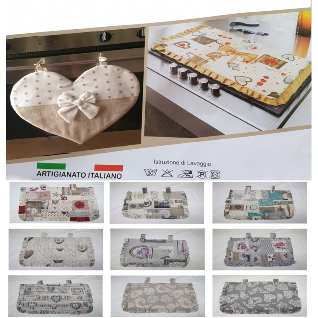 foto del prodotto trade shop copriforno coprifornello copri forno fornelli fuochi shabby chic merletto 