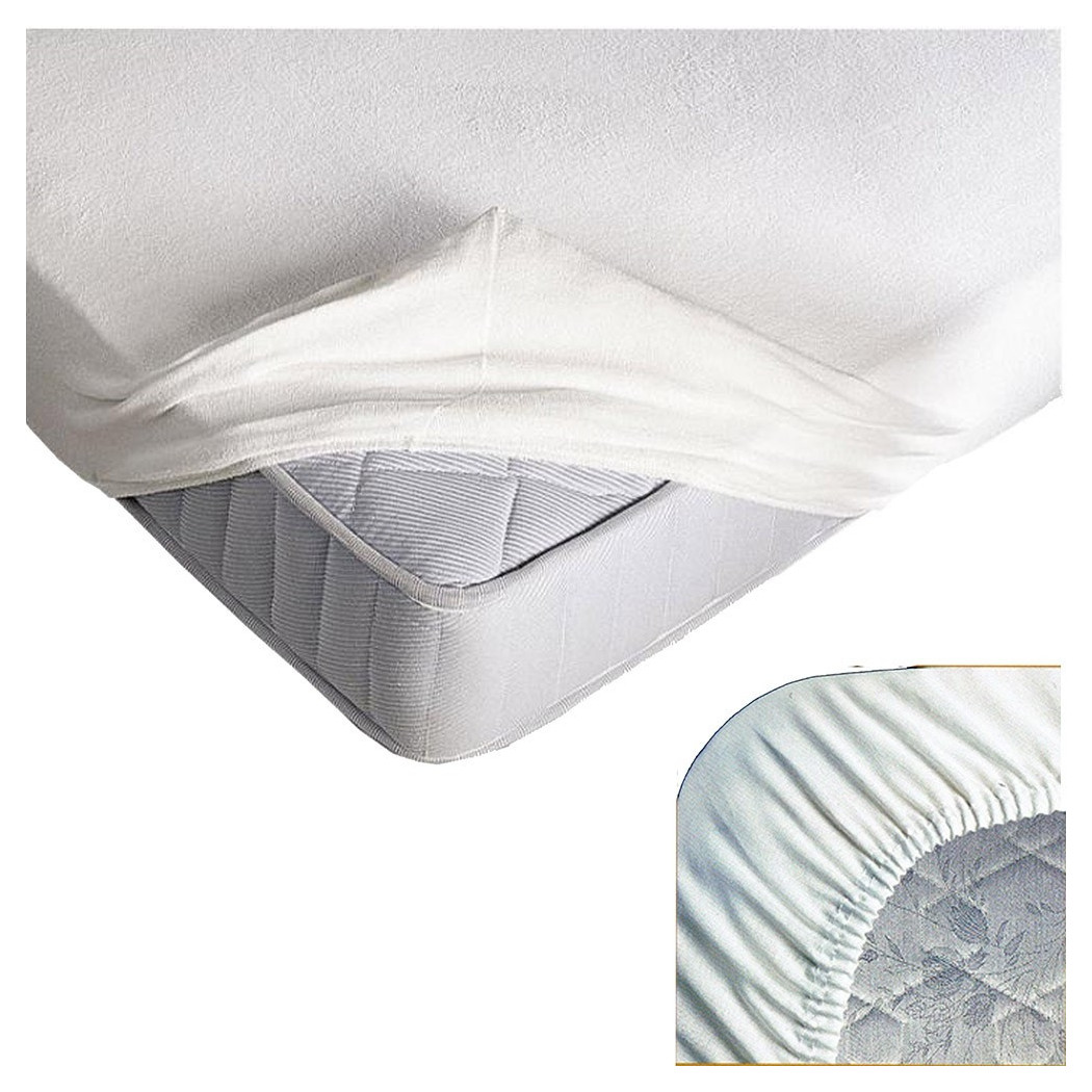 foto del prodotto trade shop coprimaterasso singolo salvamaterasso spugna con angoli elasticizzato 1x2 