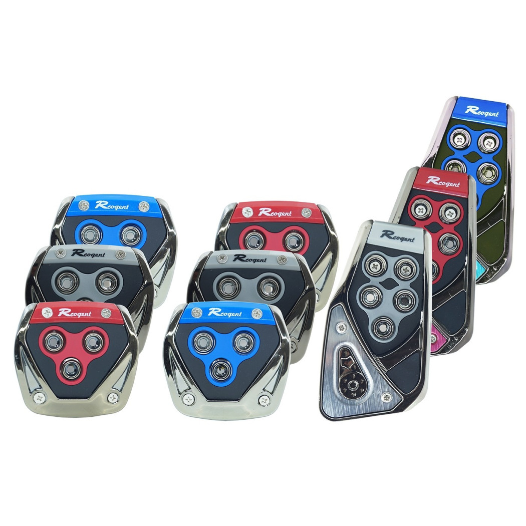 foto del prodotto trade shop copripedali antiscivolo auto sportivi pedana freno pedale 3pz universali 
