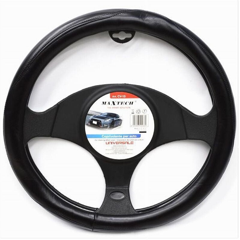 foto del prodotto trade shop coprivolante copertura per sterzo auto fodera universale da 38 cm nero cv 13 