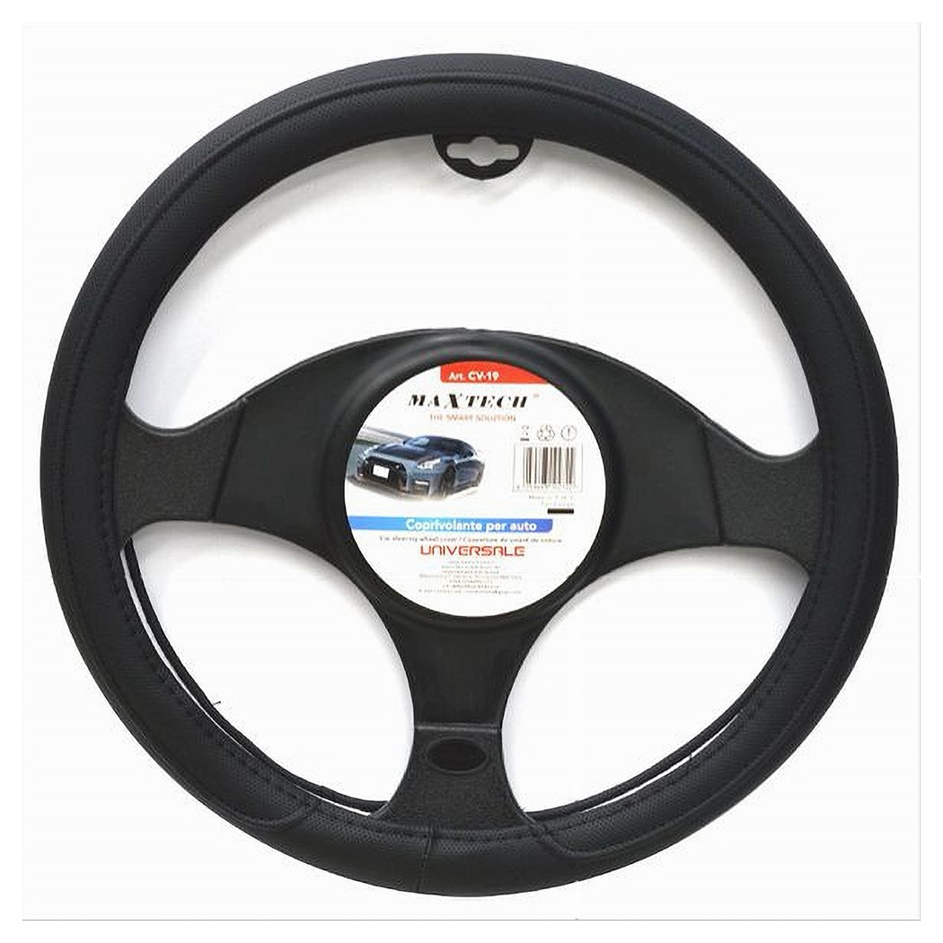 foto del prodotto trade shop coprivolante universale auto copertura fodera protezione sterzo 38cm nero cv 19 