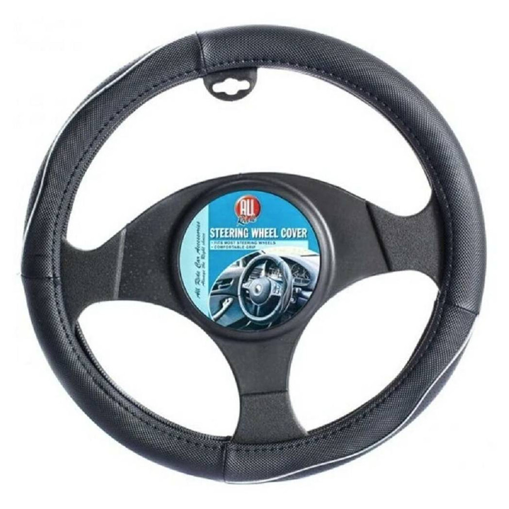 foto del prodotto trade shop coprivolante universale auto in ecopelle copertura sterzo macchina camper 38 cm 