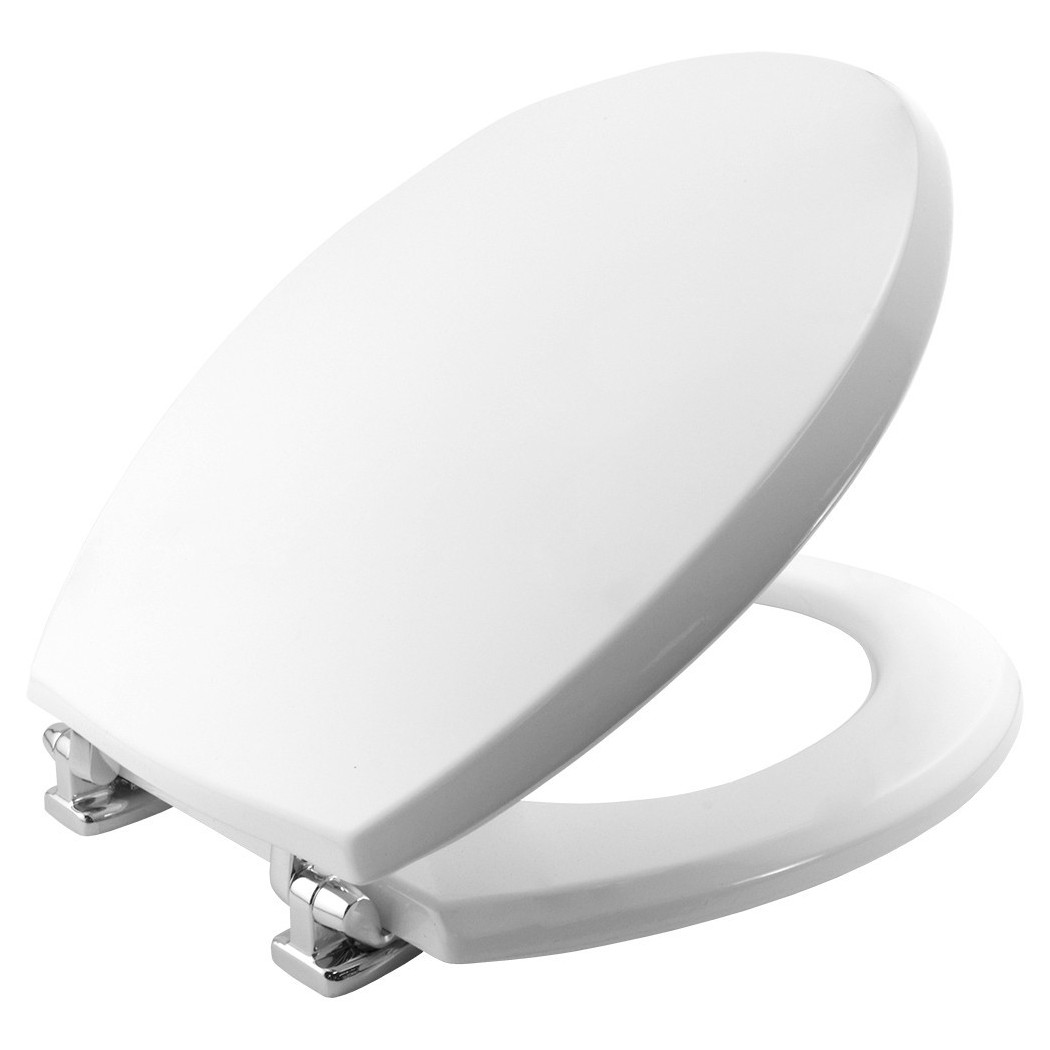 foto del prodotto trade shop copriwater universale in legno mdf resistente con chiusura soft wc bagno 37x45 3,5