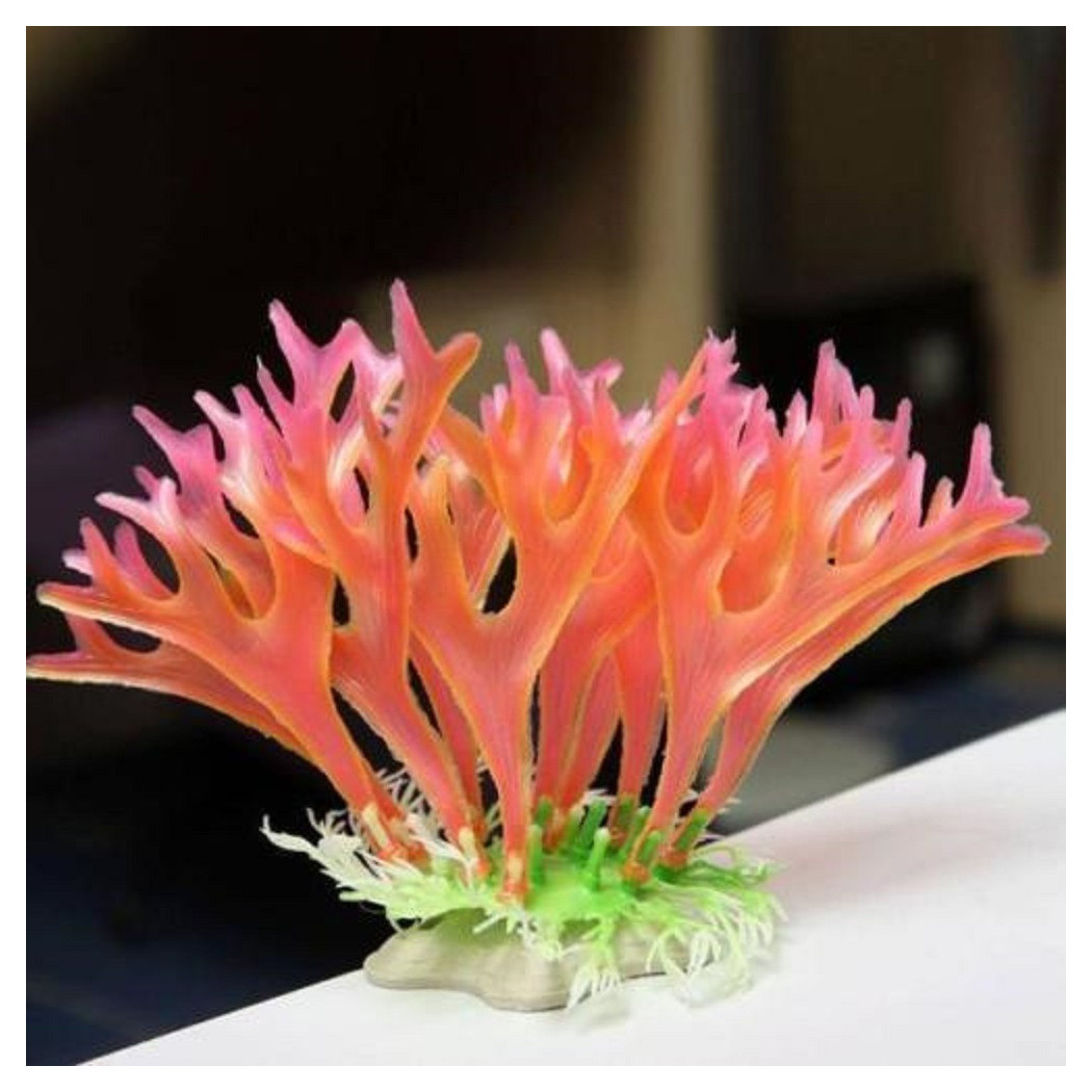 foto del prodotto trade shop corallo finto 13cm artificiale acquario pianta finta plastica addobbi piantina 