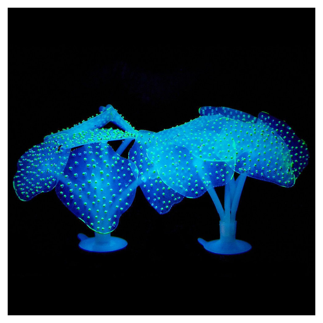 foto del prodotto trade shop corallo finto in silicone blu artificiale per decorazioni acquario addobbi pesci 
