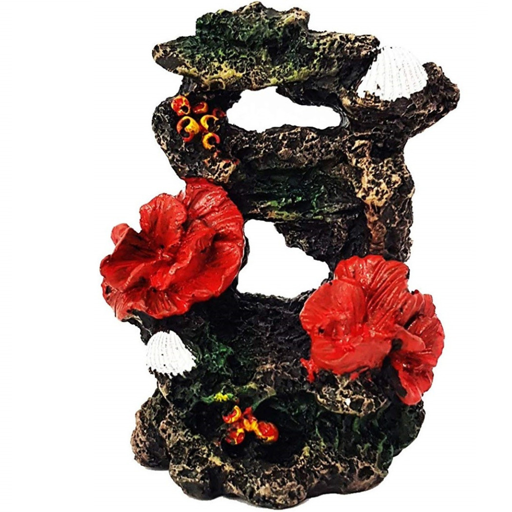 foto del prodotto trade shop corallo in resina ornamento per acquario parete rocciosa 11x8x14 cm decorazioni 