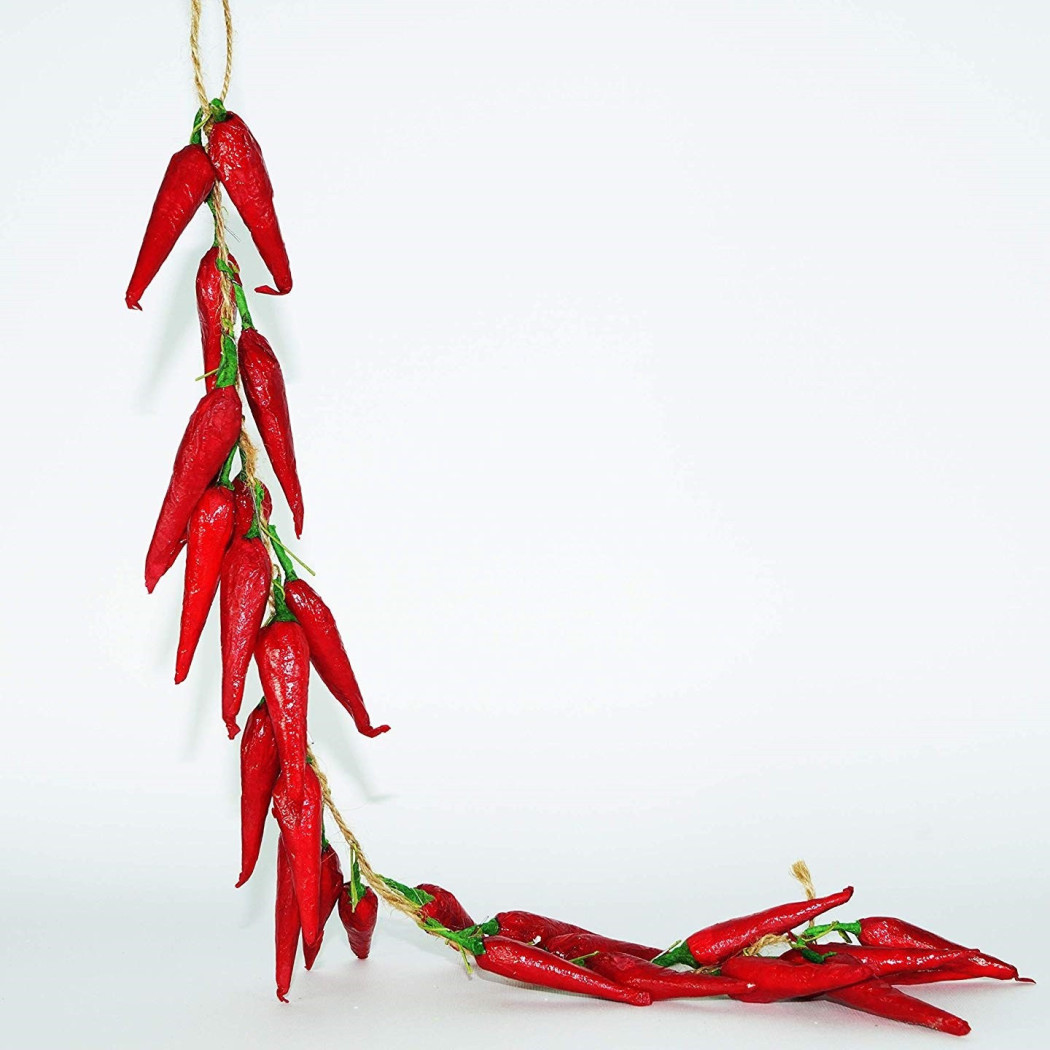 foto del prodotto trade shop corda corde 2 pezzi aglio cipolla peperoncino limoni pesca mele decorazioni 