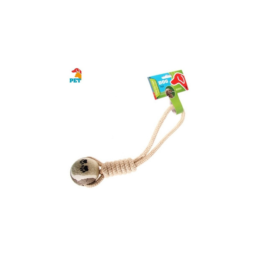 foto del prodotto trade shop corda e palla giocattolo per cane in cotone dog toy rope animali 