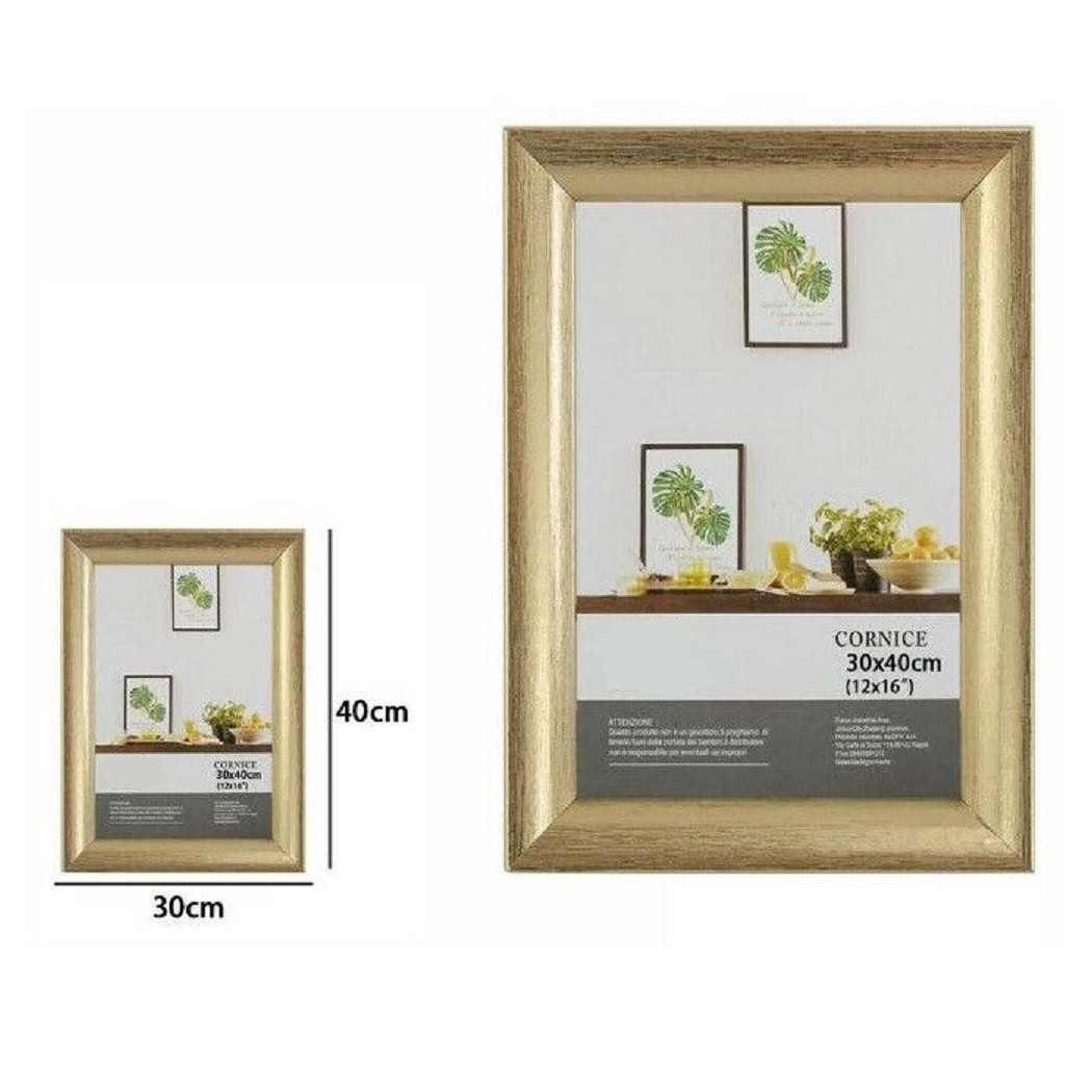 foto del prodotto trade shop cornice per foto fotografie quadri tele dimensioni 30 x 40cm dorata portafoto 