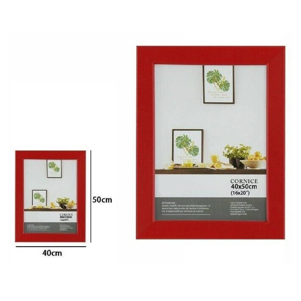foto del prodotto trade shop cornice per foto fotografie quadri tele dimensioni 40 x 50 cm rossa portafoto 