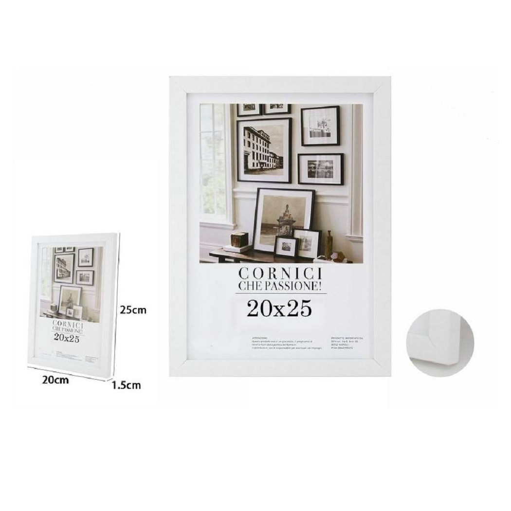 foto del prodotto trade shop cornice per foto fotografie quadri tele poster portafoto 20 x 25 cm bianca 63148 
