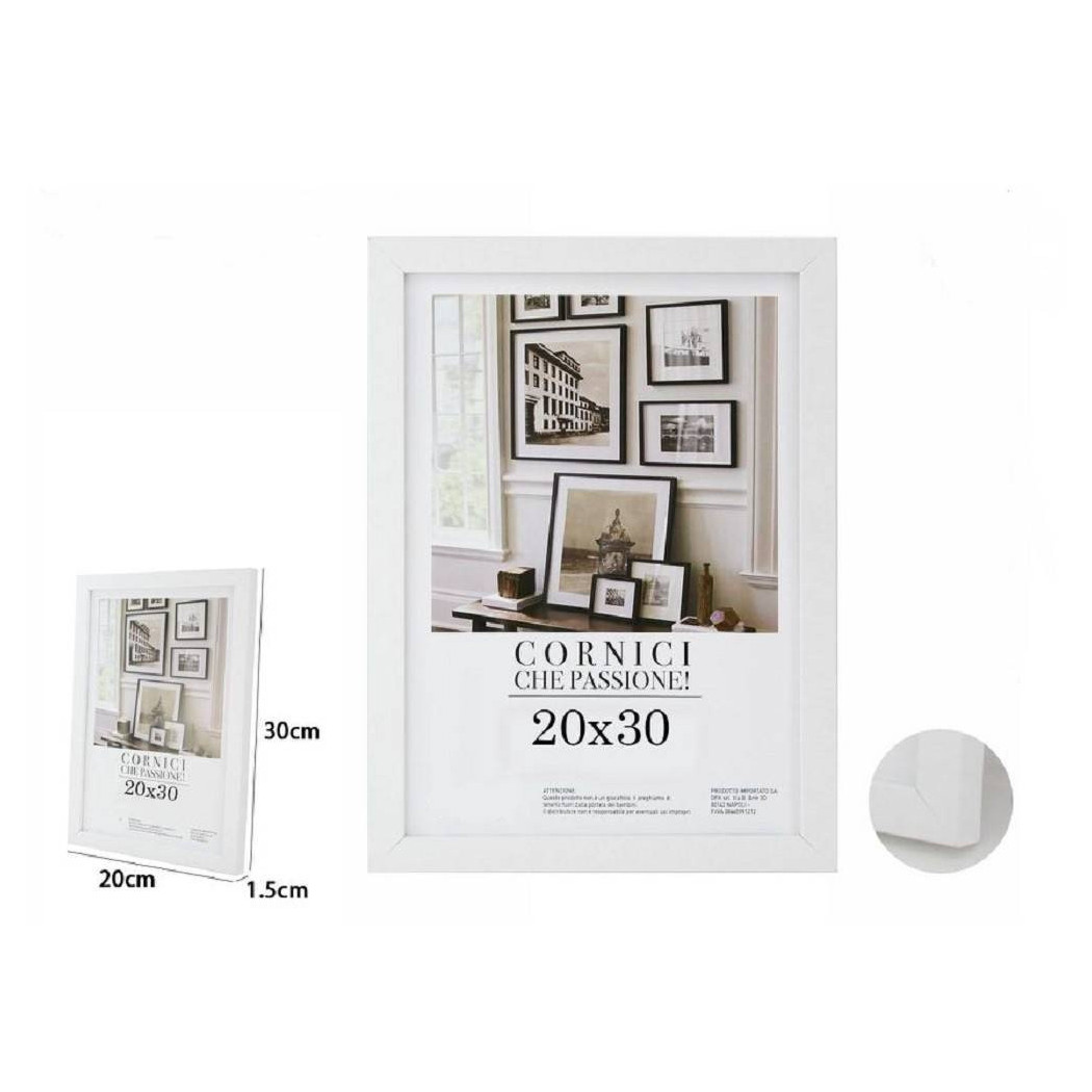 foto del prodotto trade shop cornice per foto fotografie quadri tele poster portafoto 20 x 30 cm bianca 63149 