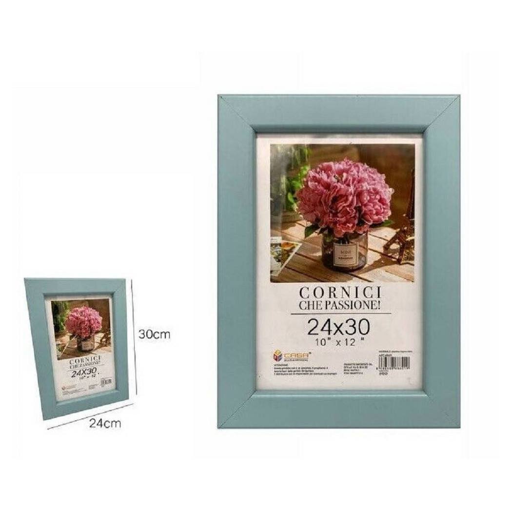 foto del prodotto trade shop cornice per foto fotografie quadri tele poster portafoto 24 x 30cm azzurra 68619 