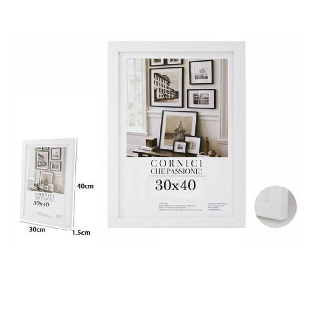 foto del prodotto trade shop cornice per foto fotografie quadri tele poster portafoto 30 x 40 cm bianca 63151 