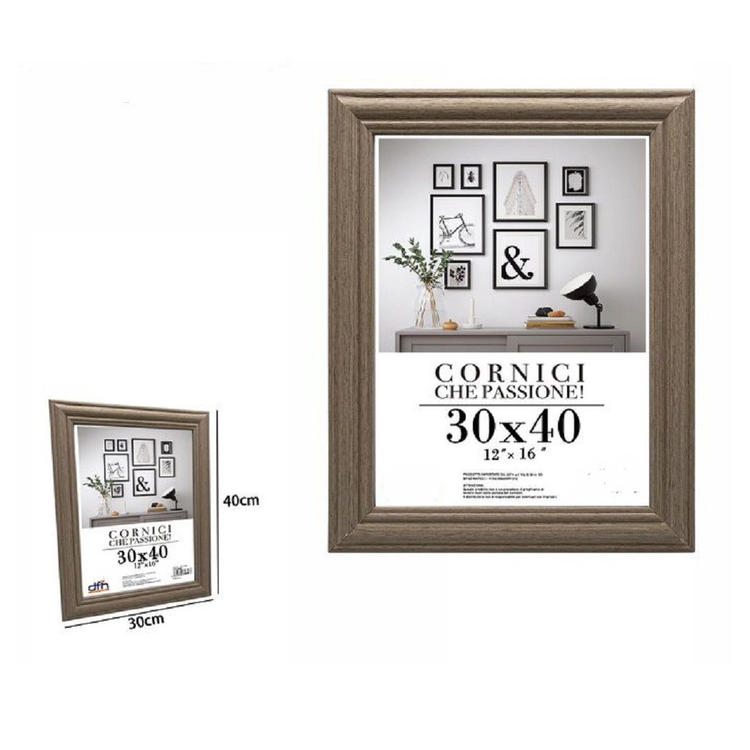foto del prodotto trade shop cornice per foto porta fotografie quadri tele 30 x 40 cm modello legno 71648 