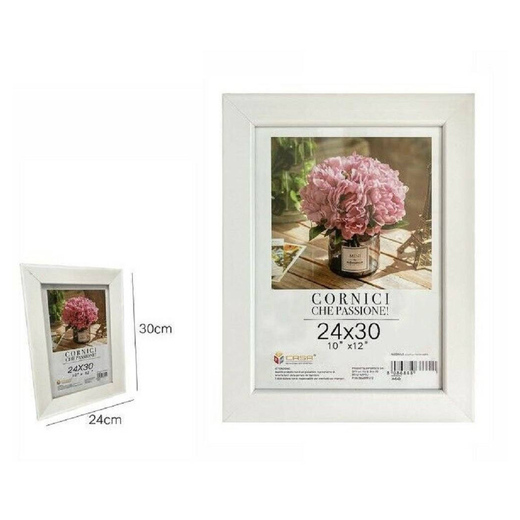foto del prodotto trade shop cornice per foto poster quadri tele portafoto 24 x 30 cm 10 quot x12 quot bianca 68667 