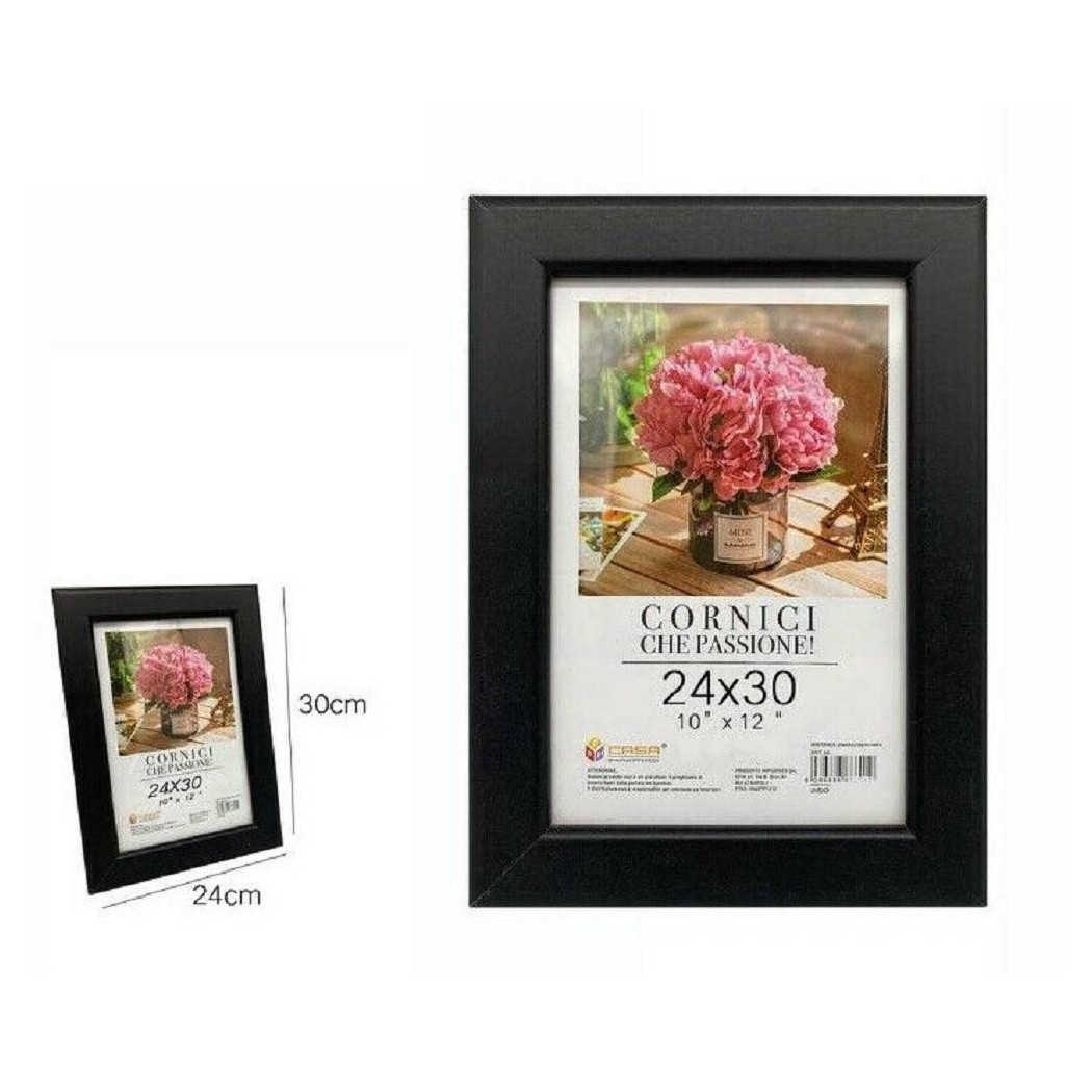 foto del prodotto trade shop cornice portafoto porta foto fotografia quadri tele poster 24x30cm nera 68655 