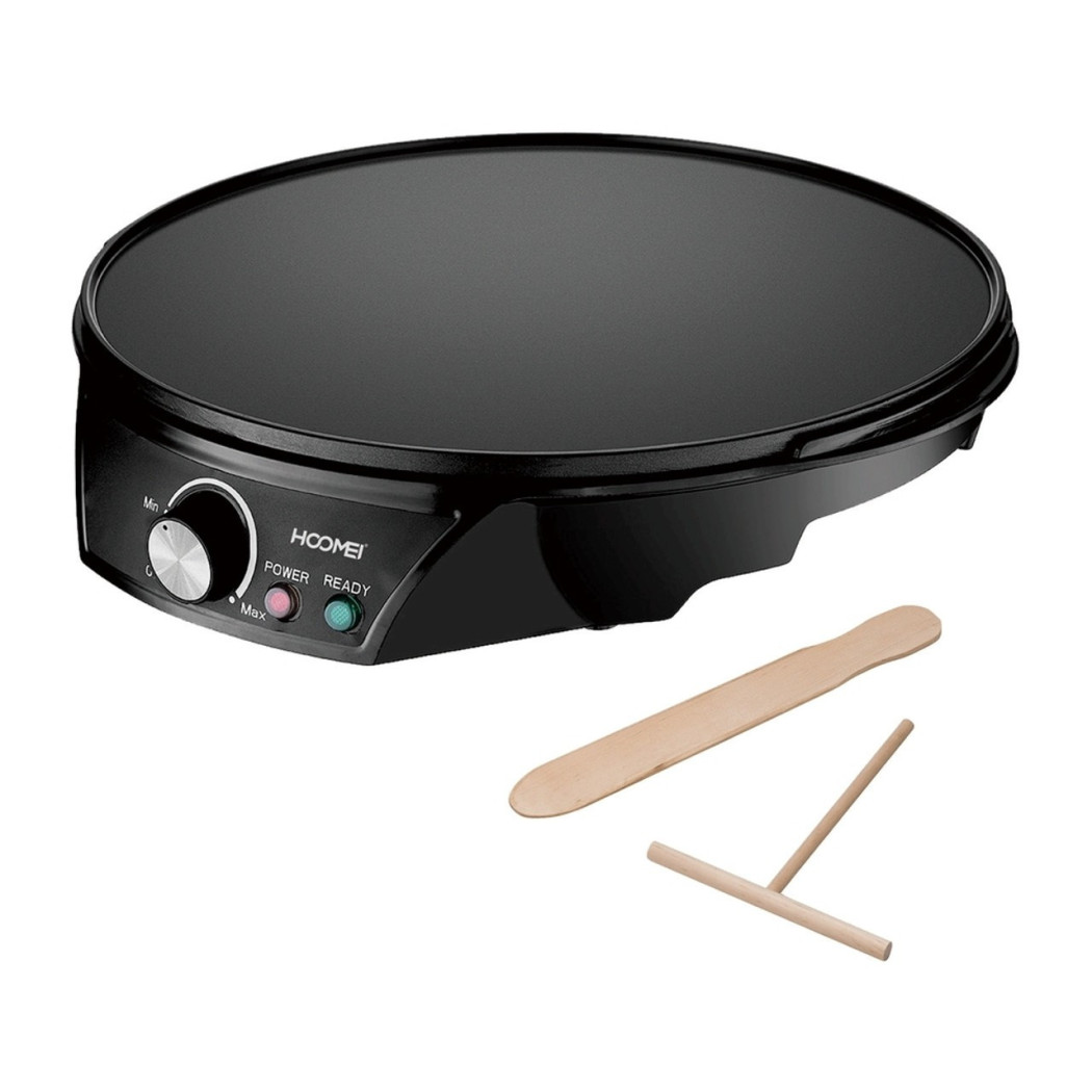 foto del prodotto trade shop crepiera elettrica macchina per crepes 1200 watt piastra 30 cm antiaderente 