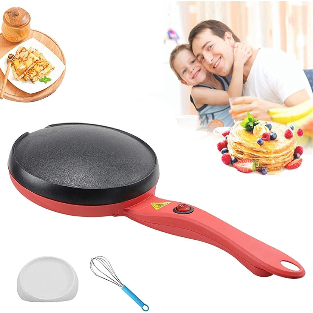 foto del prodotto trade shop crepiera macchina per crepes 600 watt con manico piastra 20 cm antiaderente 
