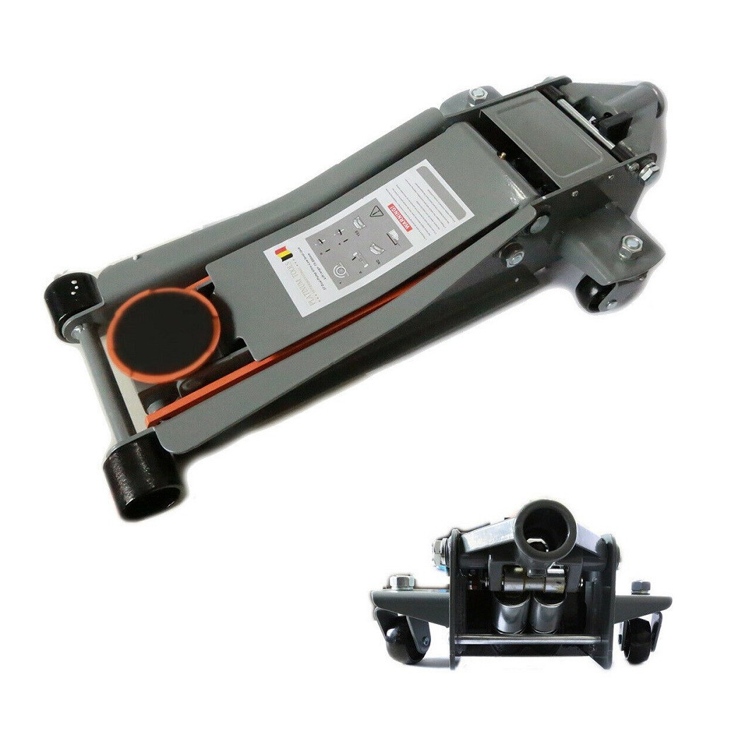 foto del prodotto trade shop crick cric 3 tonnellate sollevatore idraulico ribassato a carrello con pedale 