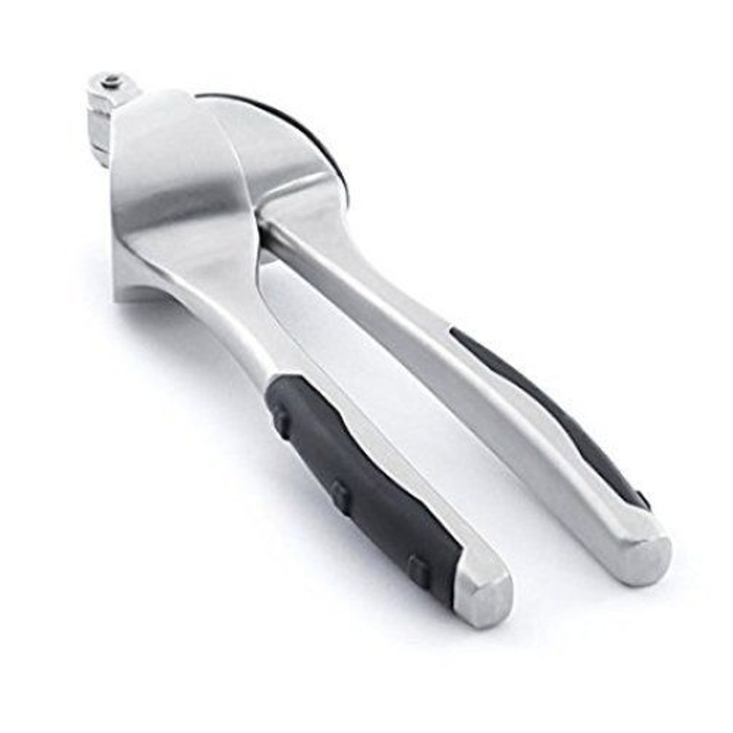 foto del prodotto trade shop cubo schiaccia aglio premi in acciaio inox satinato manico antiscivolo 