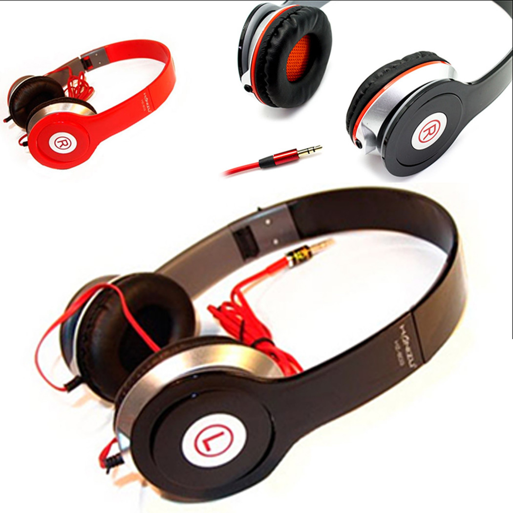 foto del prodotto trade shop cuffie auricolari hanizu hz 100 stereo hd smartphone pc mp3 cd extra bass 