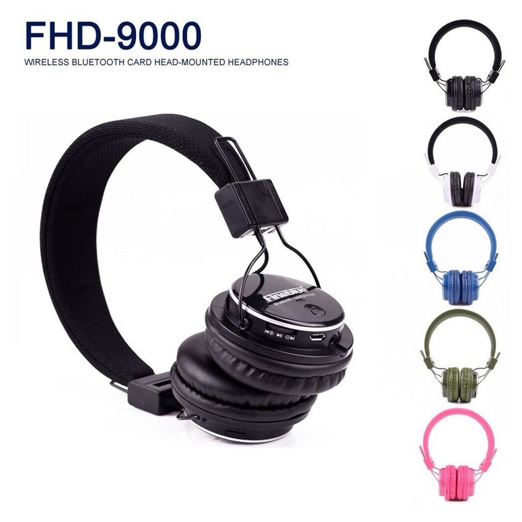 foto del prodotto trade shop cuffie fhd 9000 wireless bluetooth stereo card musica smartphone 