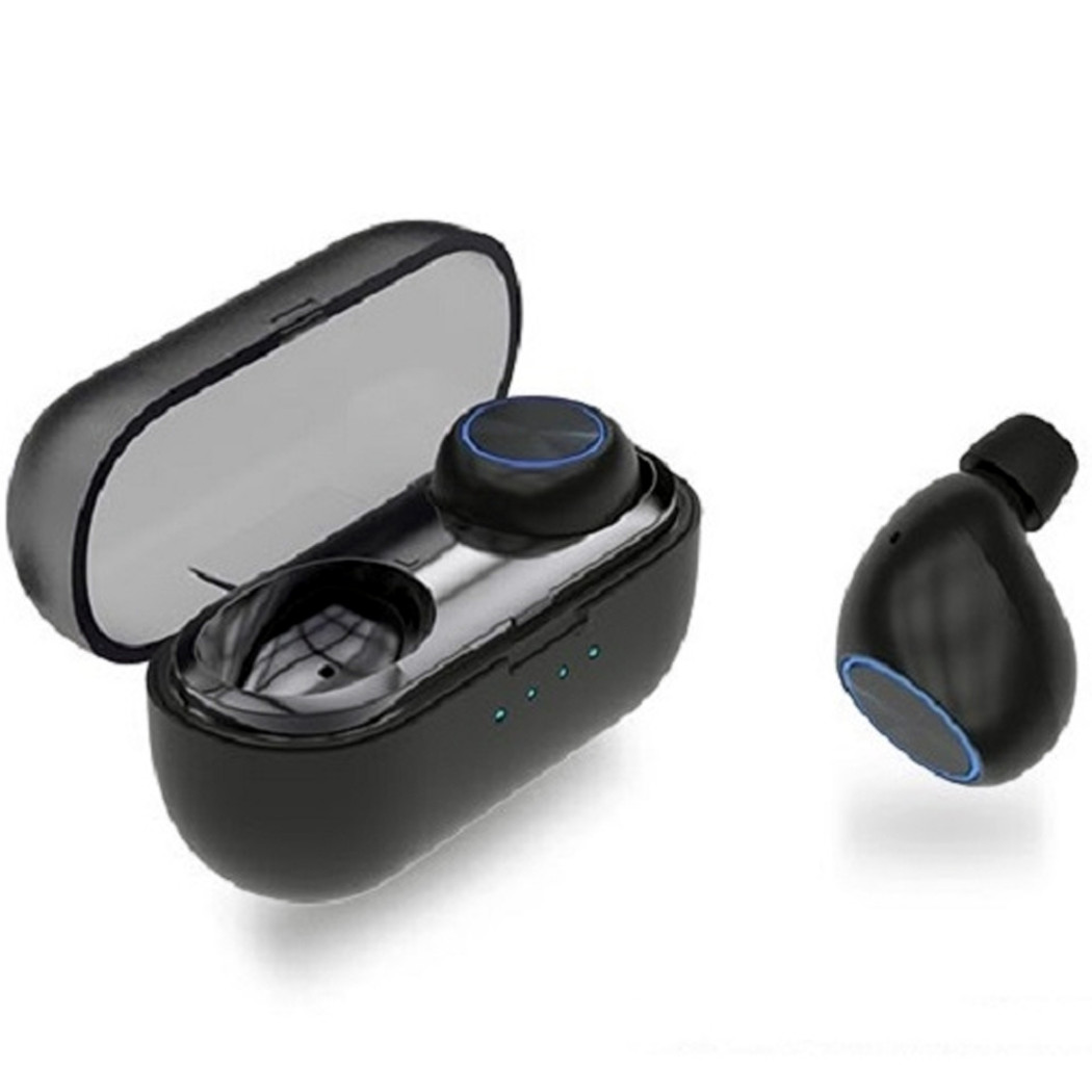 foto del prodotto trade shop cuffie tb10 con box ricarica auricolare bluetooth wireless microfono ios android 