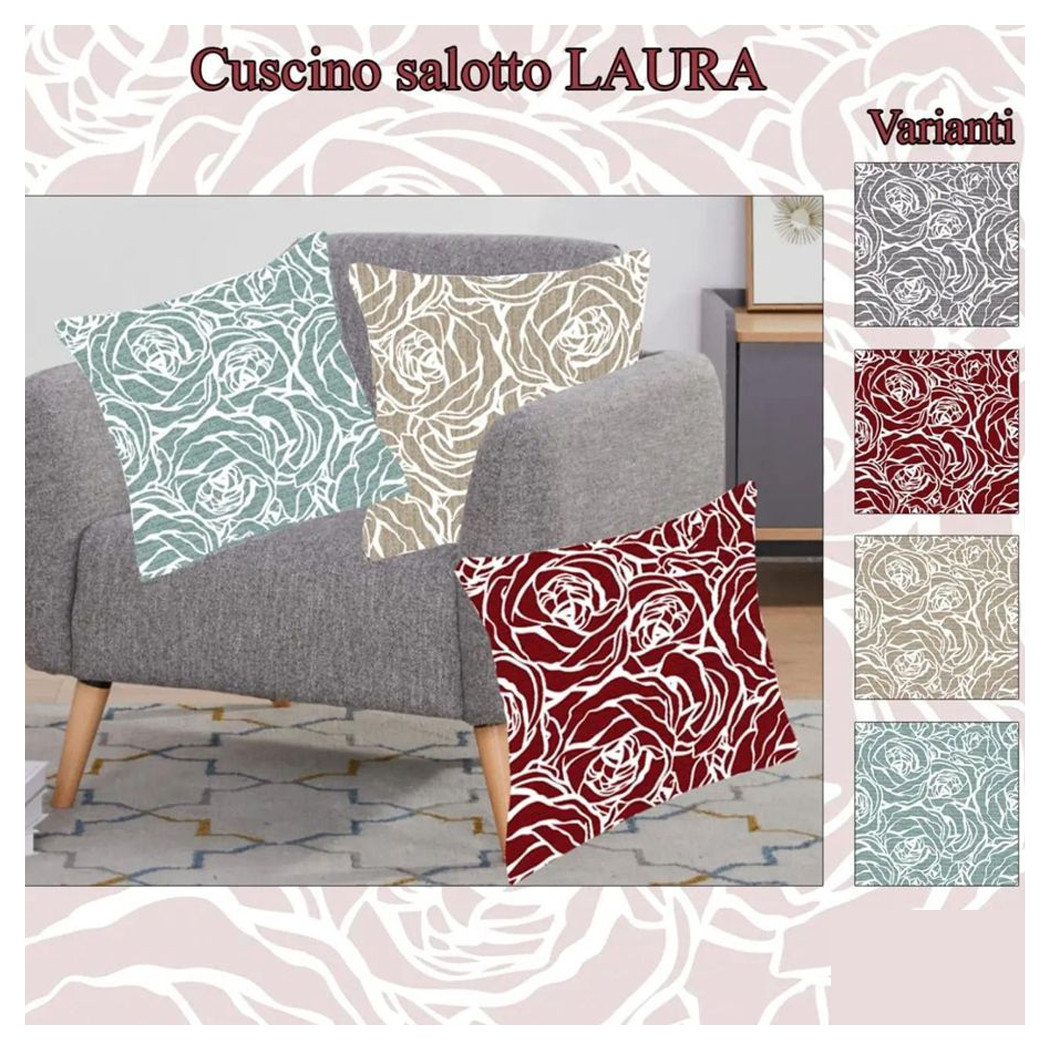 foto del prodotto trade shop cuscini arredo fodera cuscino divano salone zona living vari colori laura 40x40 