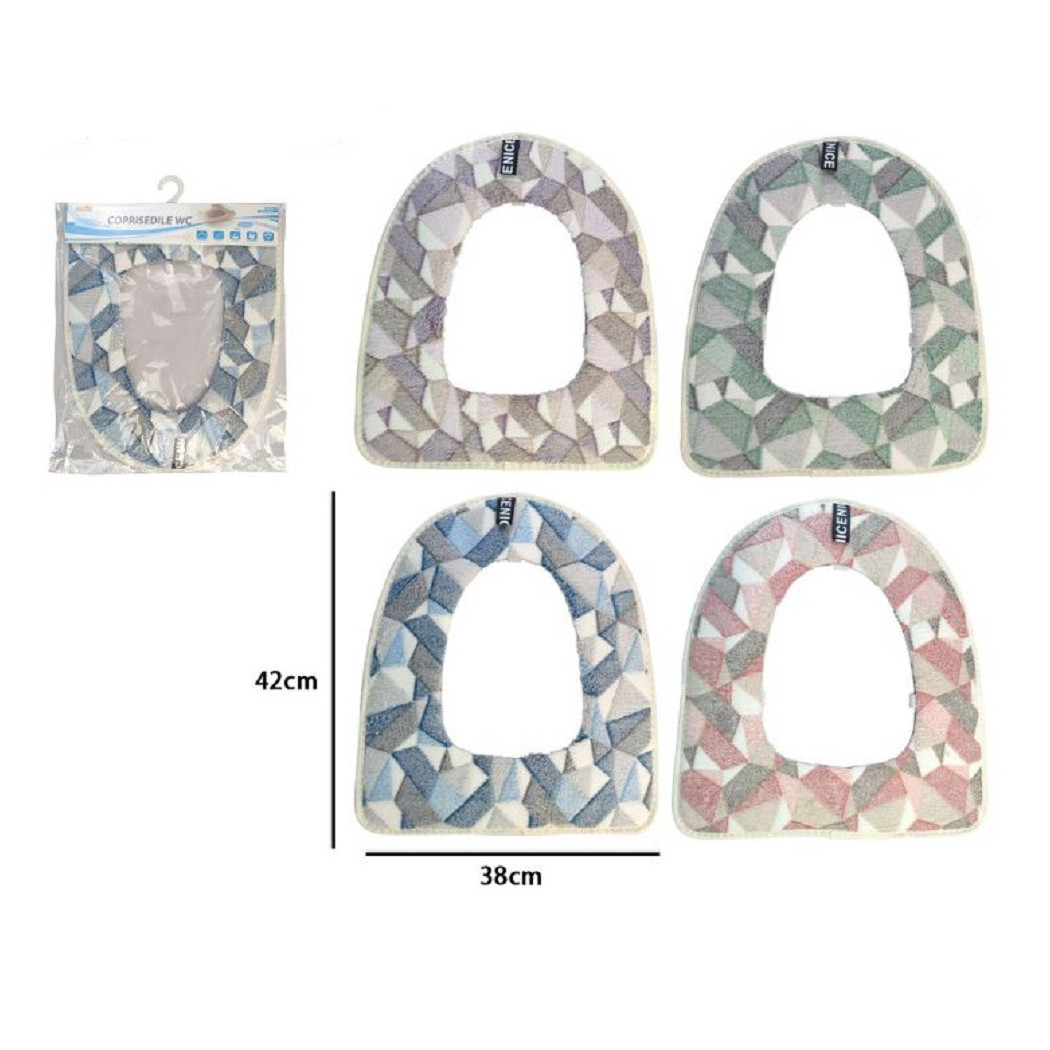 foto del prodotto trade shop cuscino copri water seduta copertura morbida wc fantasia astratta colorata 87203 3,5