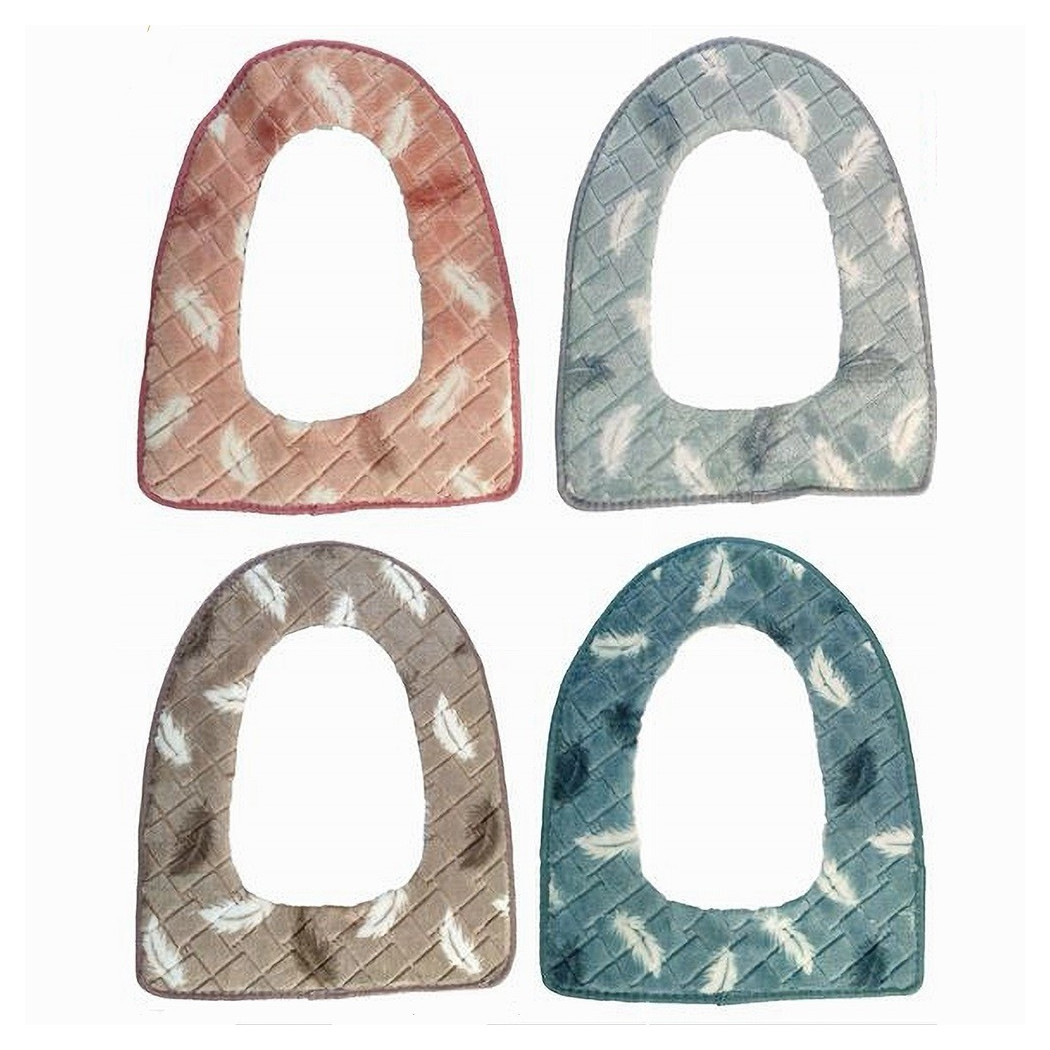 foto del prodotto trade shop cuscino coprisedile water seduta copertura morbida per wc piume colorate 87205 3,5