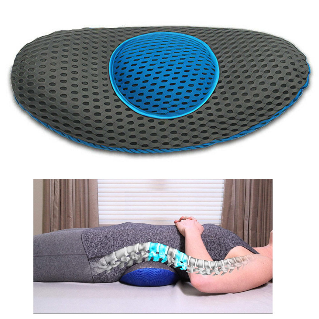 foto del prodotto trade shop cuscino per schiena supporto lombare memory foam ortopedico ginocchia lavabile 