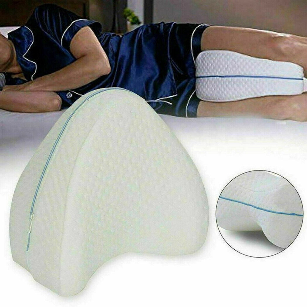 foto del prodotto trade shop cuscino tra le gambe memory foam supporto ortopedico ginocchia schiena lavabile 