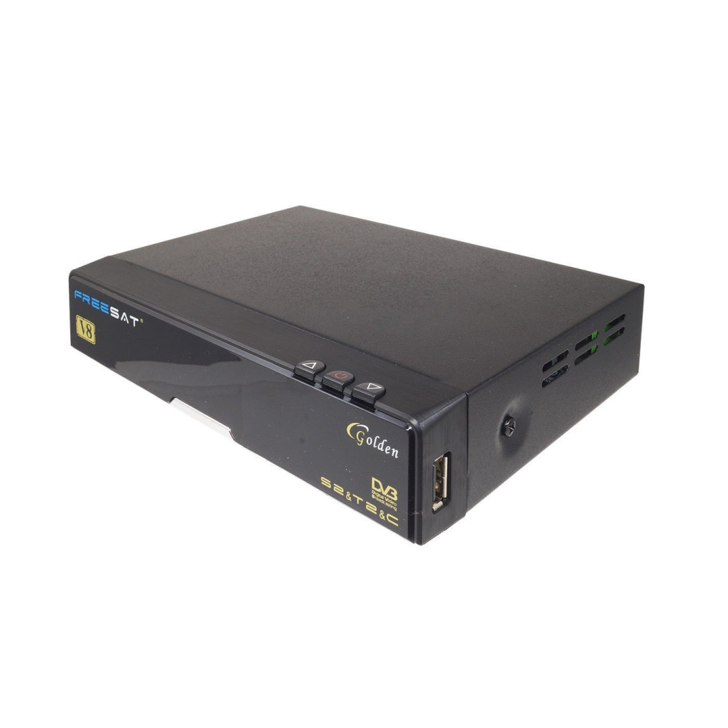 foto del prodotto trade shop decoder ricevitore terrestre ip iptv dvb t2 s2 full hd 1080p freesat v8 golden 