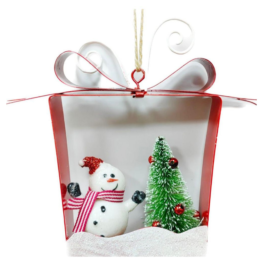 foto del prodotto trade shop decorazione natalizia albero di natale appendino pupazzo di neve dim. 12.5cm 