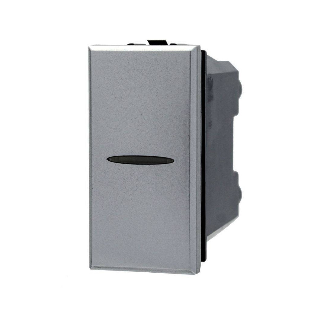 foto del prodotto trade shop deviatore 1p assiale 16a unipolare silver compatibile bticino axolute 