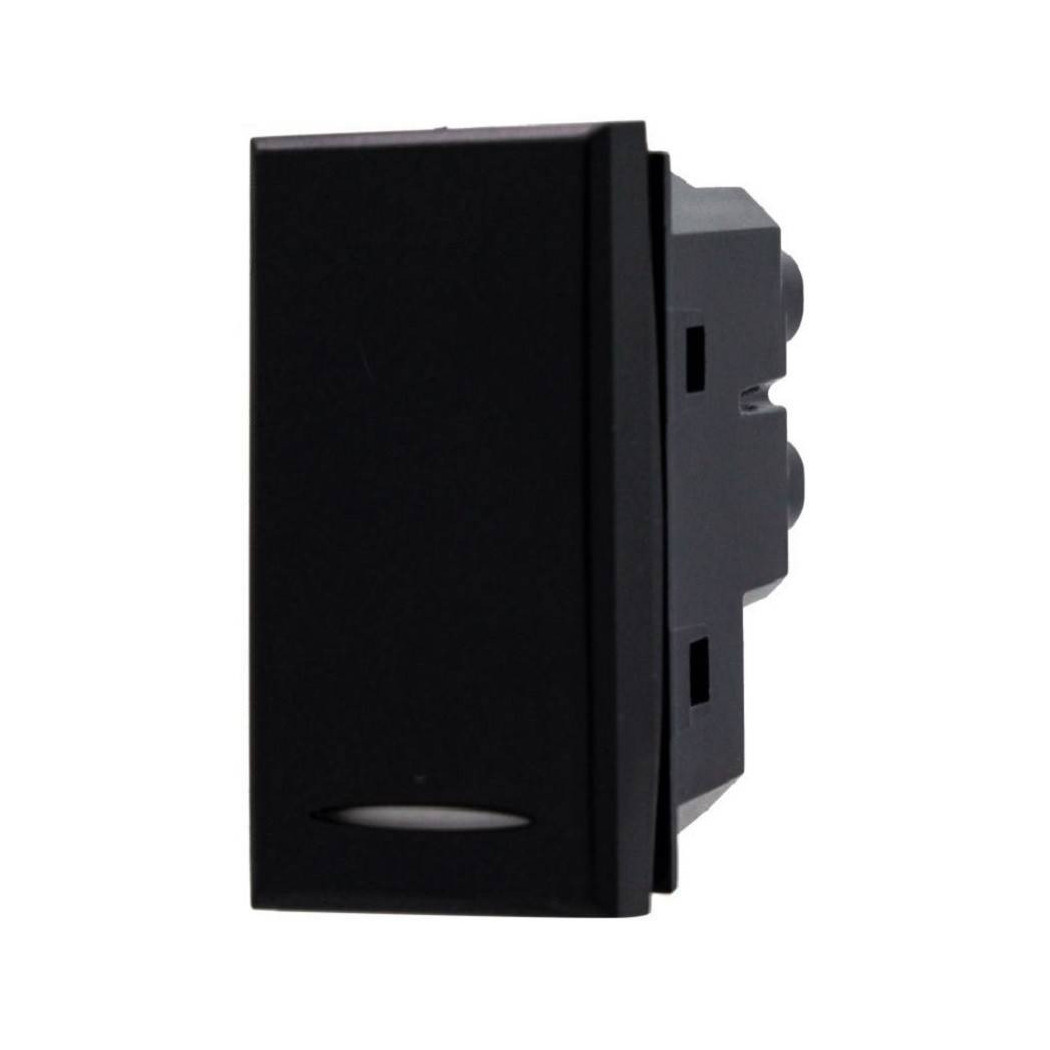 foto del prodotto trade shop deviatore comando 1p da 16a colore nero compatibile con bticino axolute sd20003n 