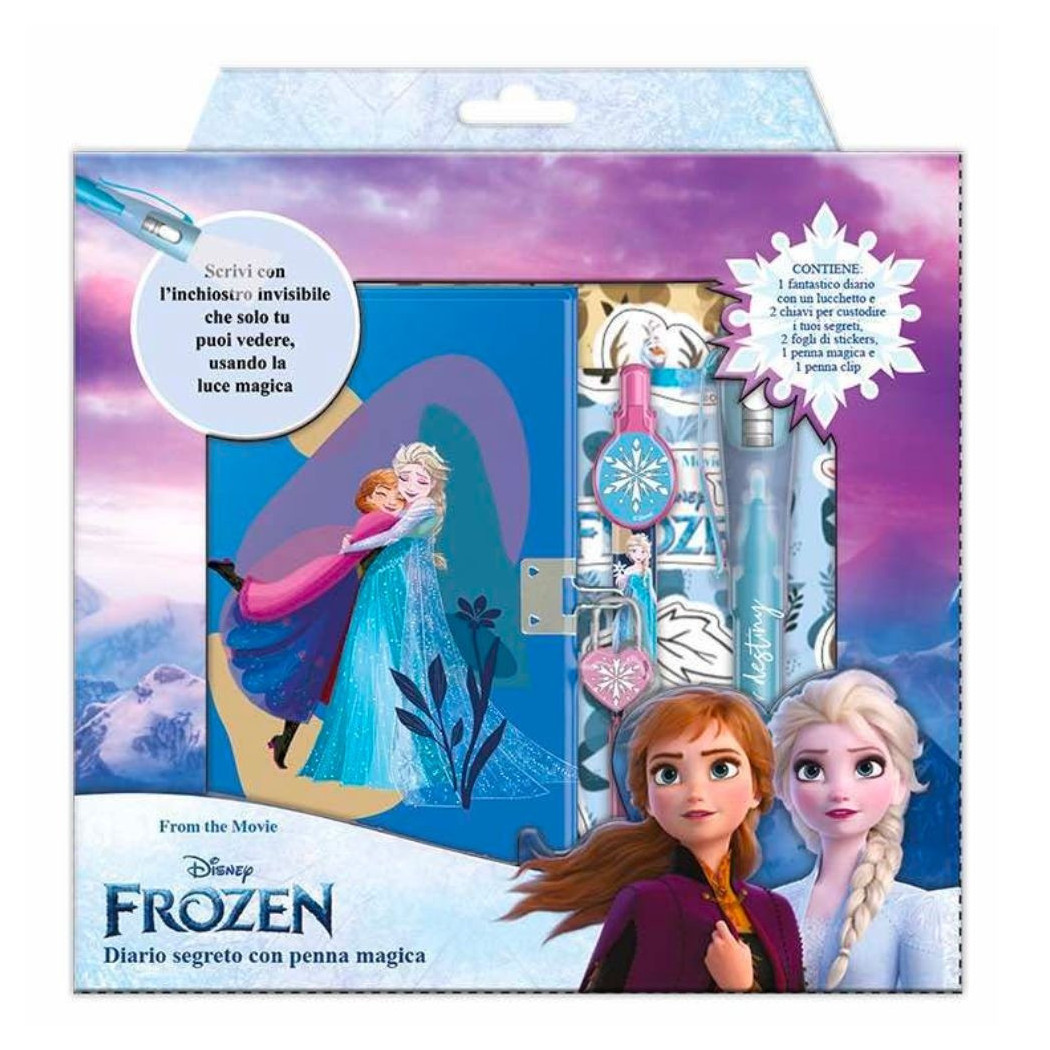 foto del prodotto trade shop diario segreto con penna magica frozen disney con accessori gioco per bambine 3 