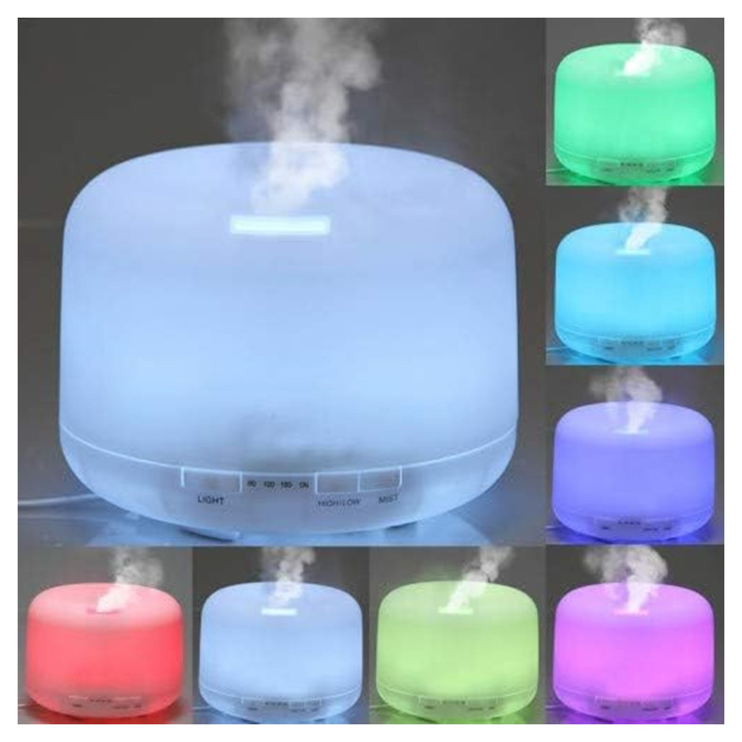 foto del prodotto trade shop diffusore aromi da 500 ml con illuminazione led 7 colori timer umidificatore 