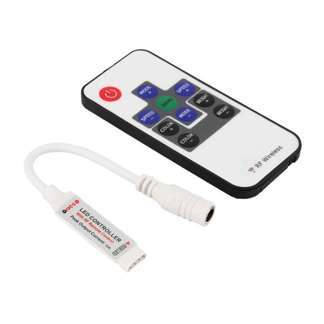 foto del prodotto trade shop dimmer per striscia led rgb telecomando rf wireless controller strip light 12v 